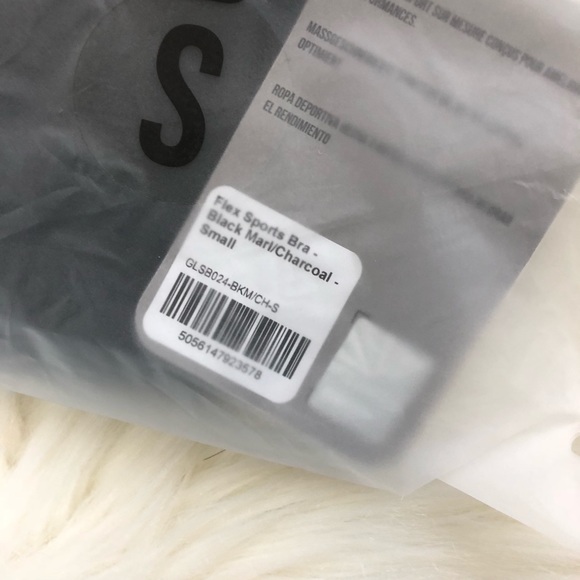 NWT Gymshark Flex Sports Bra Black Marl - Picture 3 of 4